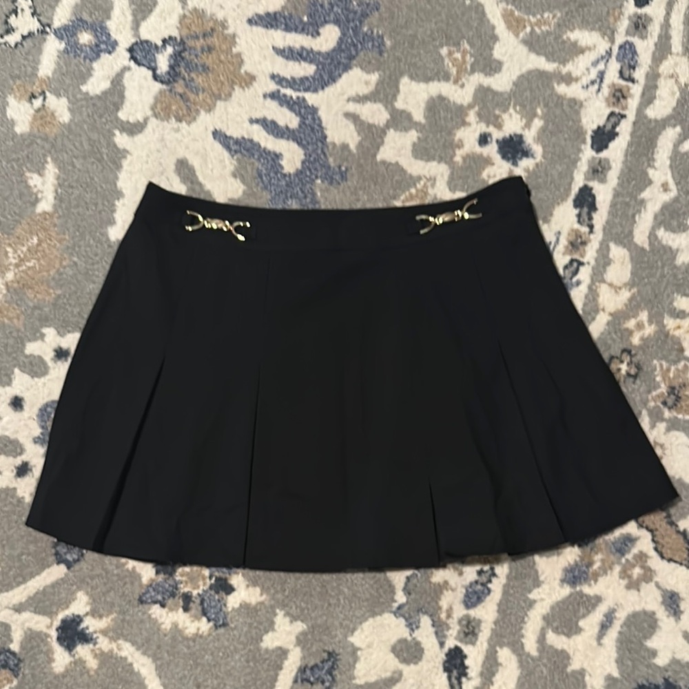 Elegant Black Skirt with Gold Accents